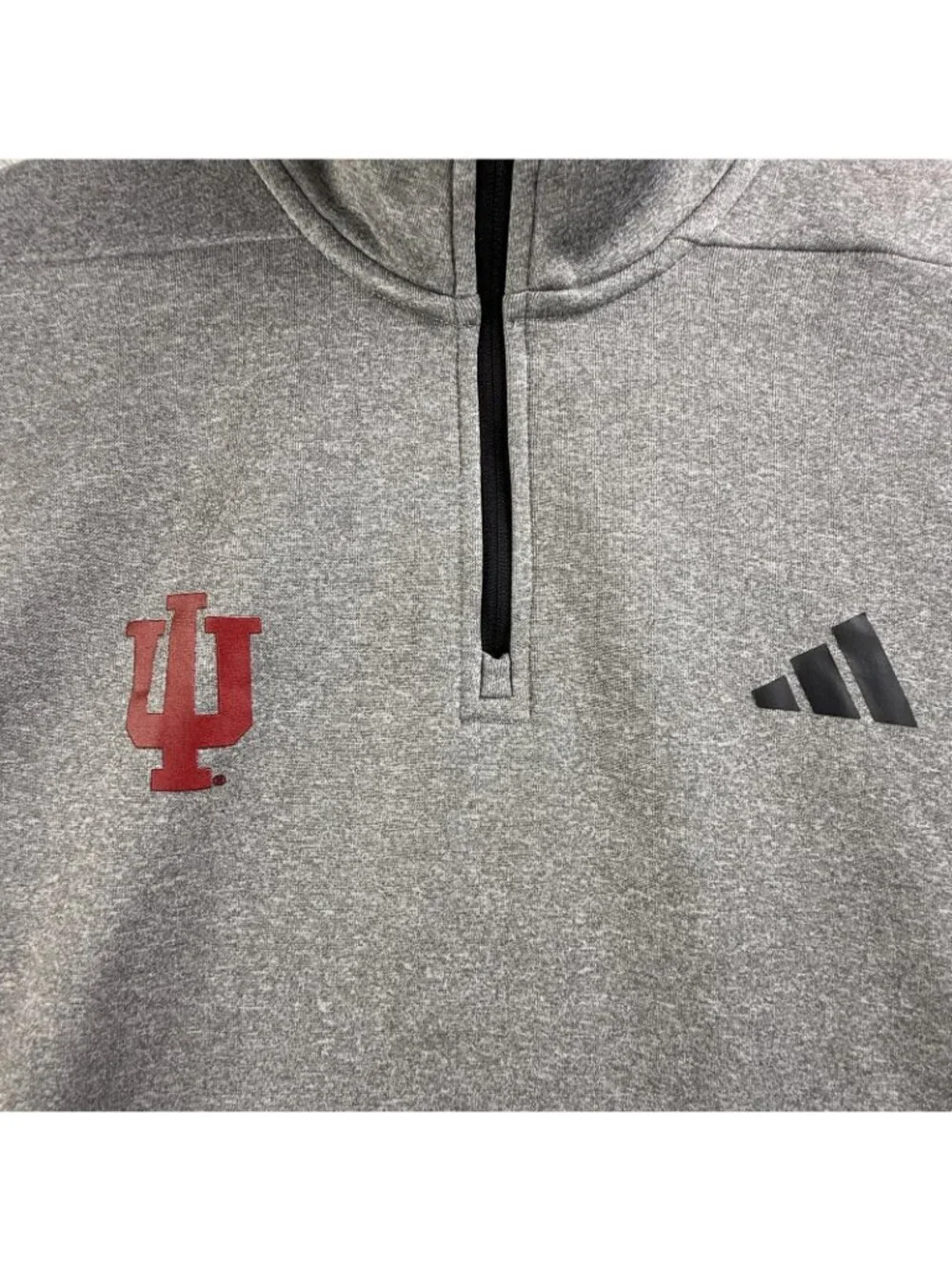 Indiana Hoosiers Sweatshirt Mens Large NCAA Football Champship Adidas 1/4 Zip